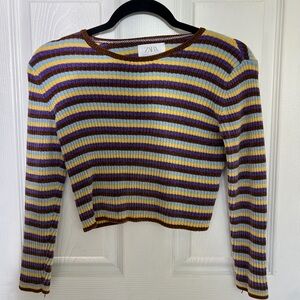 Zara kids Multicolor Striped Knit Top